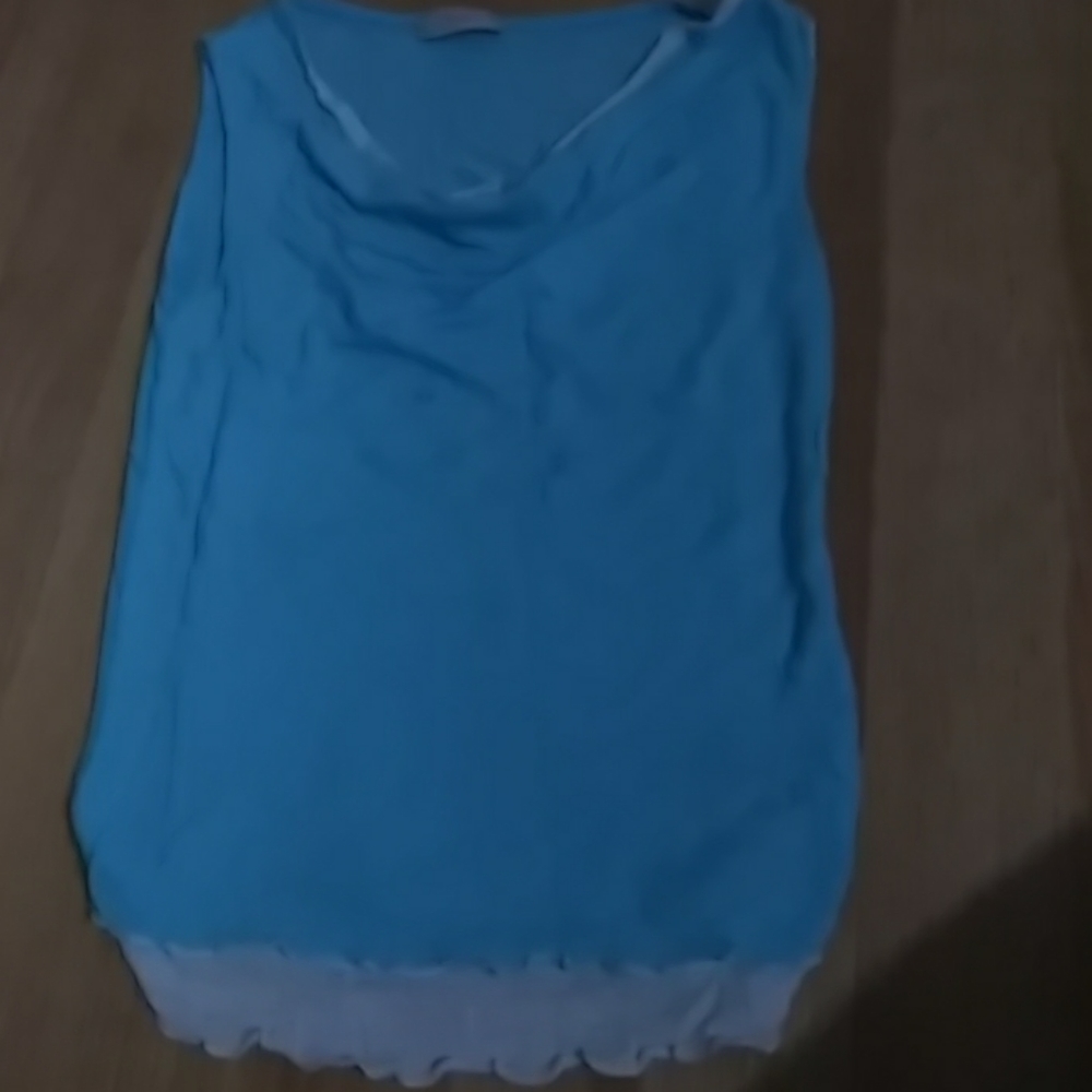 Blue w/ white tank top